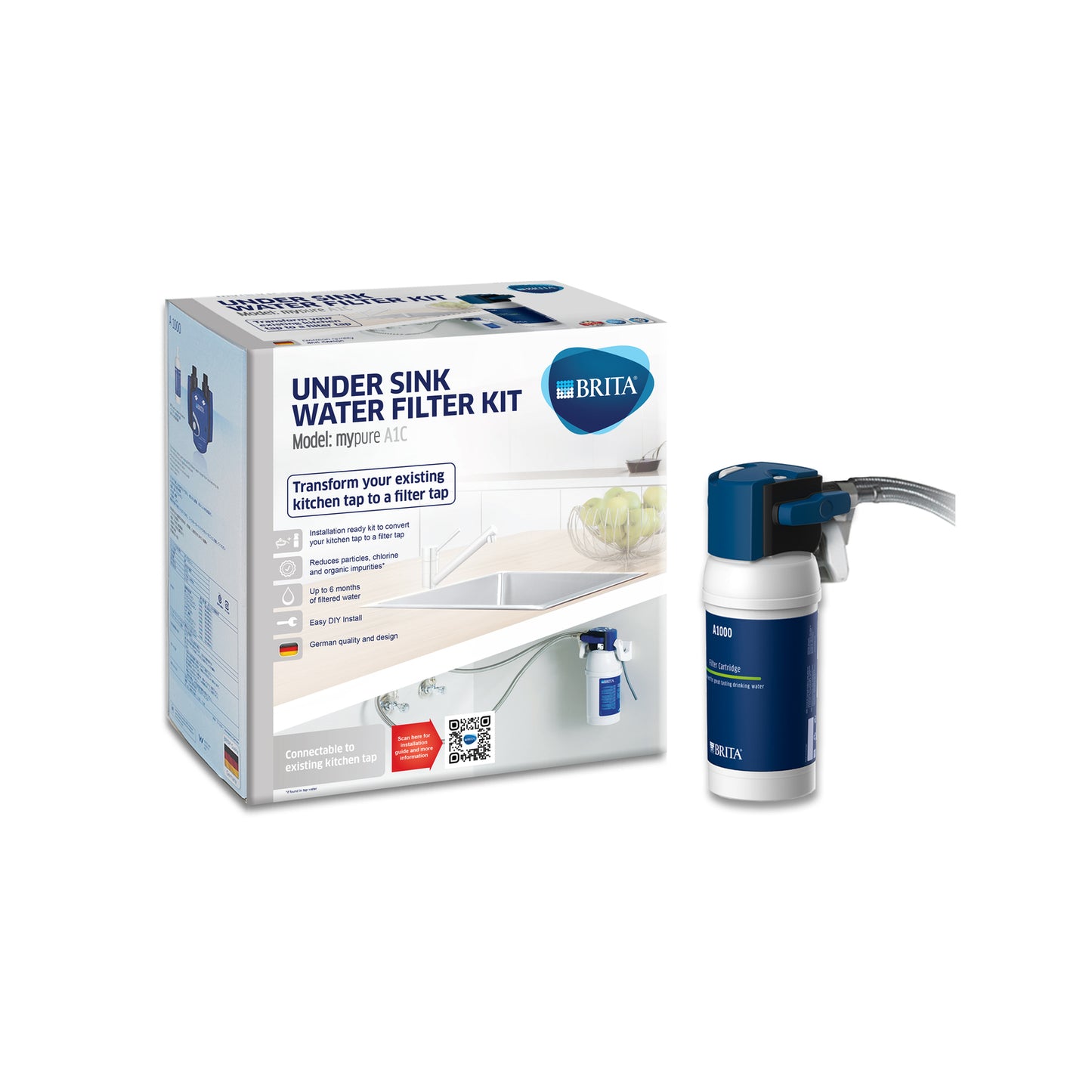 Brita Mypure A1C Under Sink Filter Kit - 2.24kg