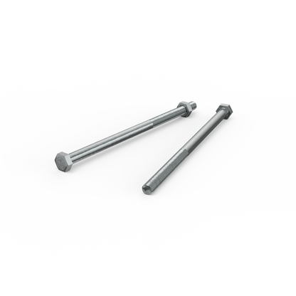 Zenith M10 Zinc Plated Hex Head Bolts and Nuts - 200mm - 25 Pack