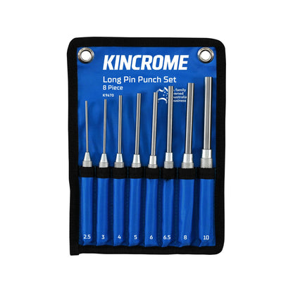 Kincrome Long Pin Punch Set - 8 Piece - 171 x 230mm