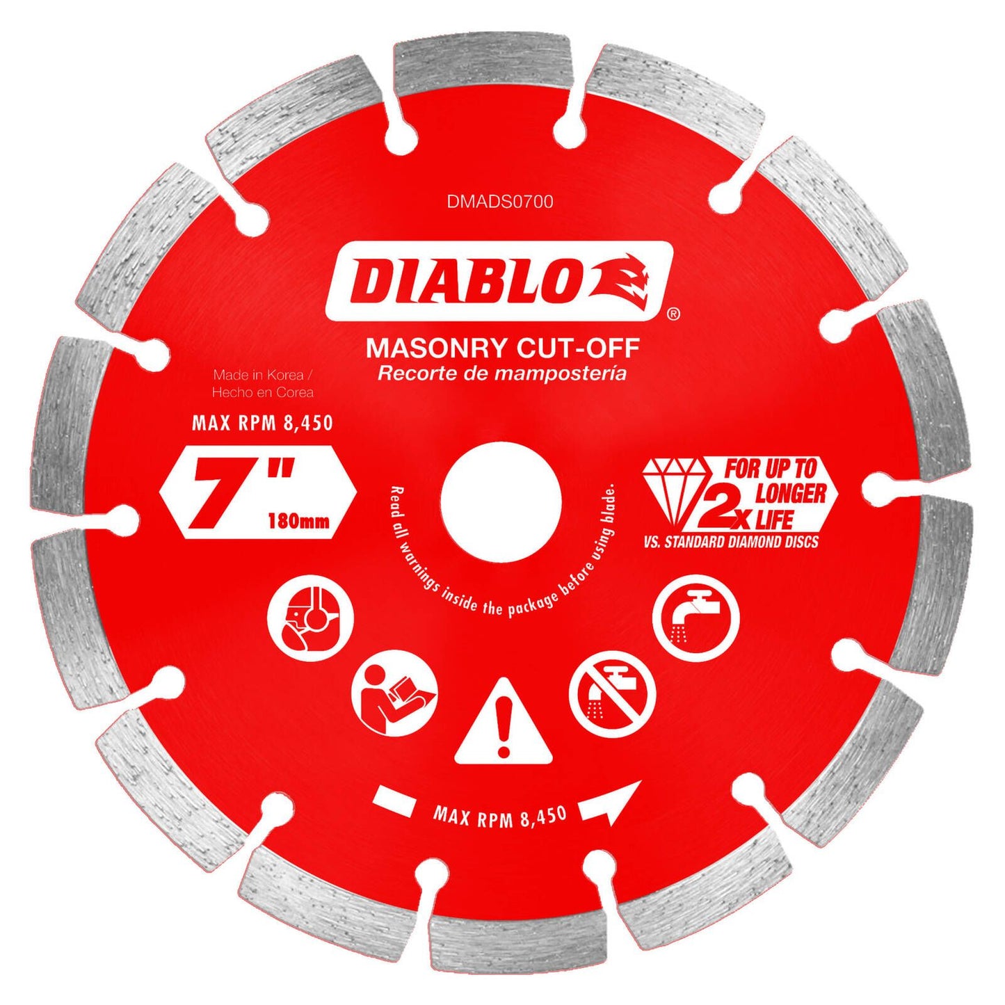 Diablo Diamond Disc - 7" - Segmented Cut Off