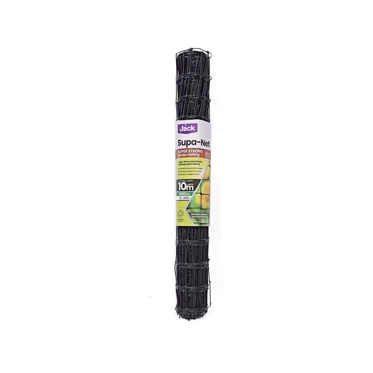 Jack Supa Net 600mm x 10m Fine Black Mesh Lightweight UV Stabilised