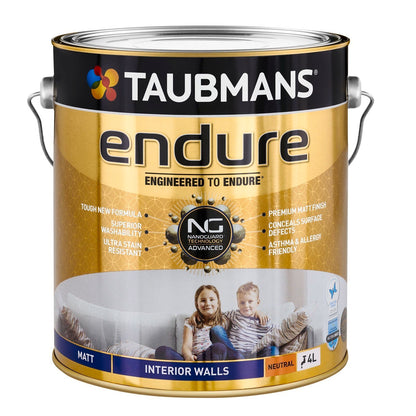Taubmans Neutral Matt Endure Interior Walls Paint - 4L