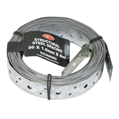 Airco Structural Galvanised Strapping - 30mm x 1mm x 6m
