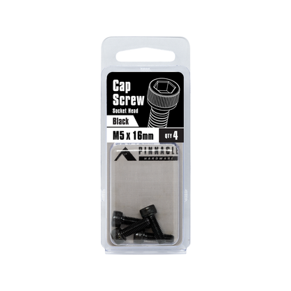 Pinnacle Black Oxide Socket Head Cap Screws - M5 x 16mm - 4 Pack
