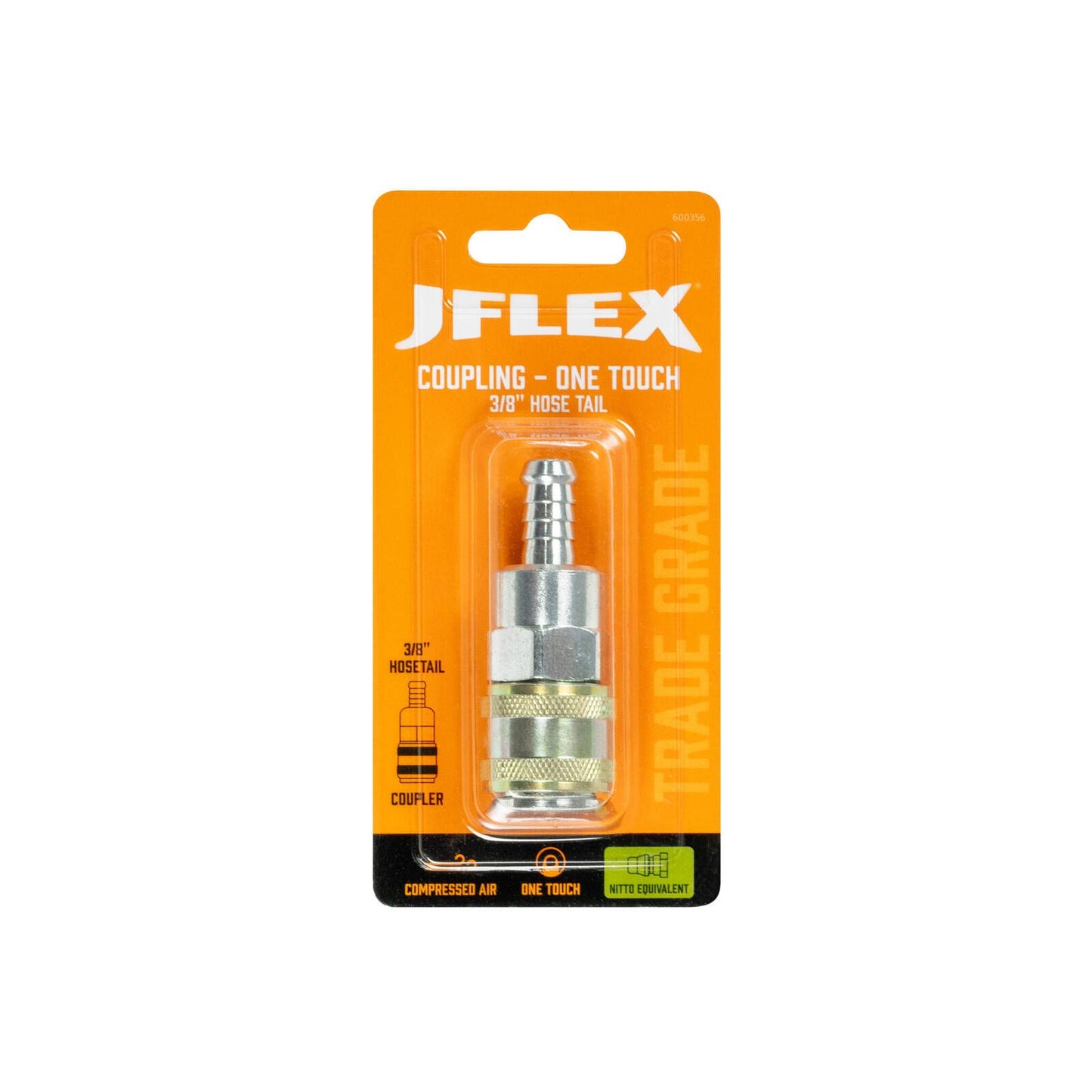 Jflex Hose Tail Coupling - 3/8" - Nitto Equivalent