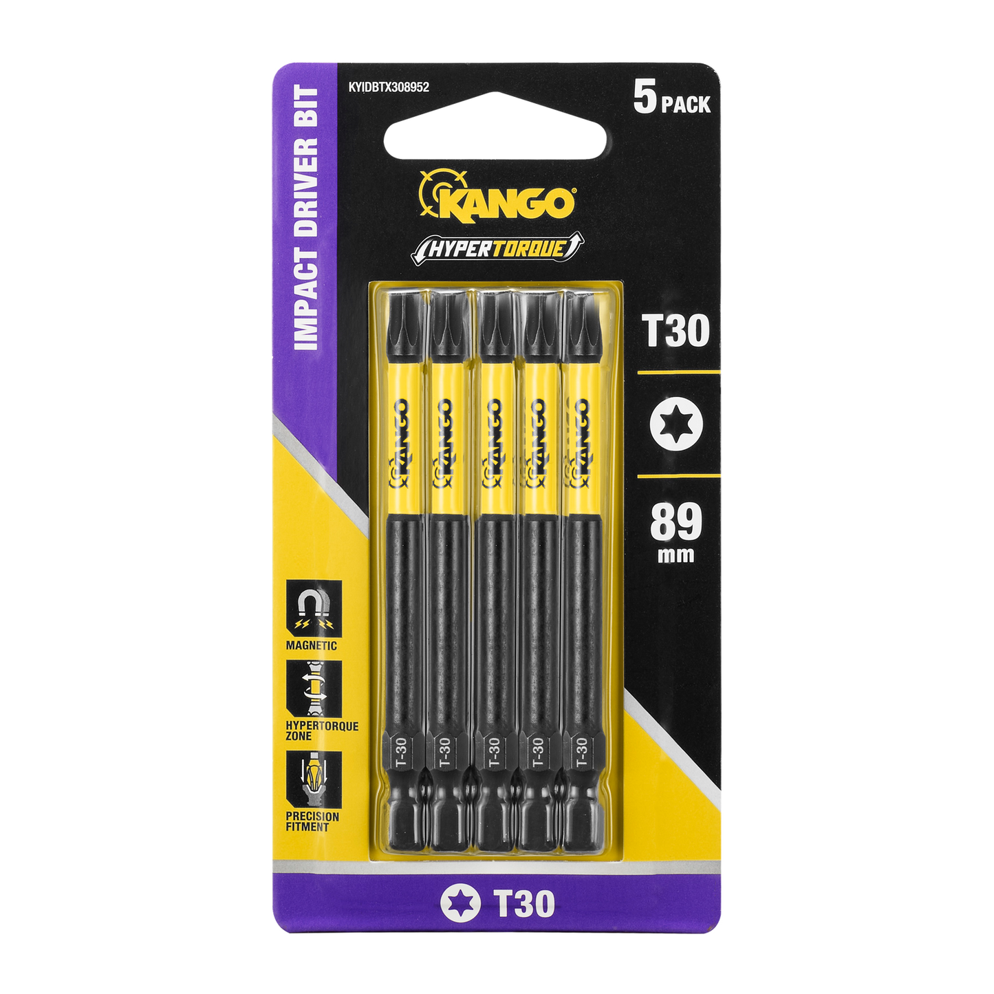 Kango TX30 Impact Driver Bit - 89mm - 5 Pack
