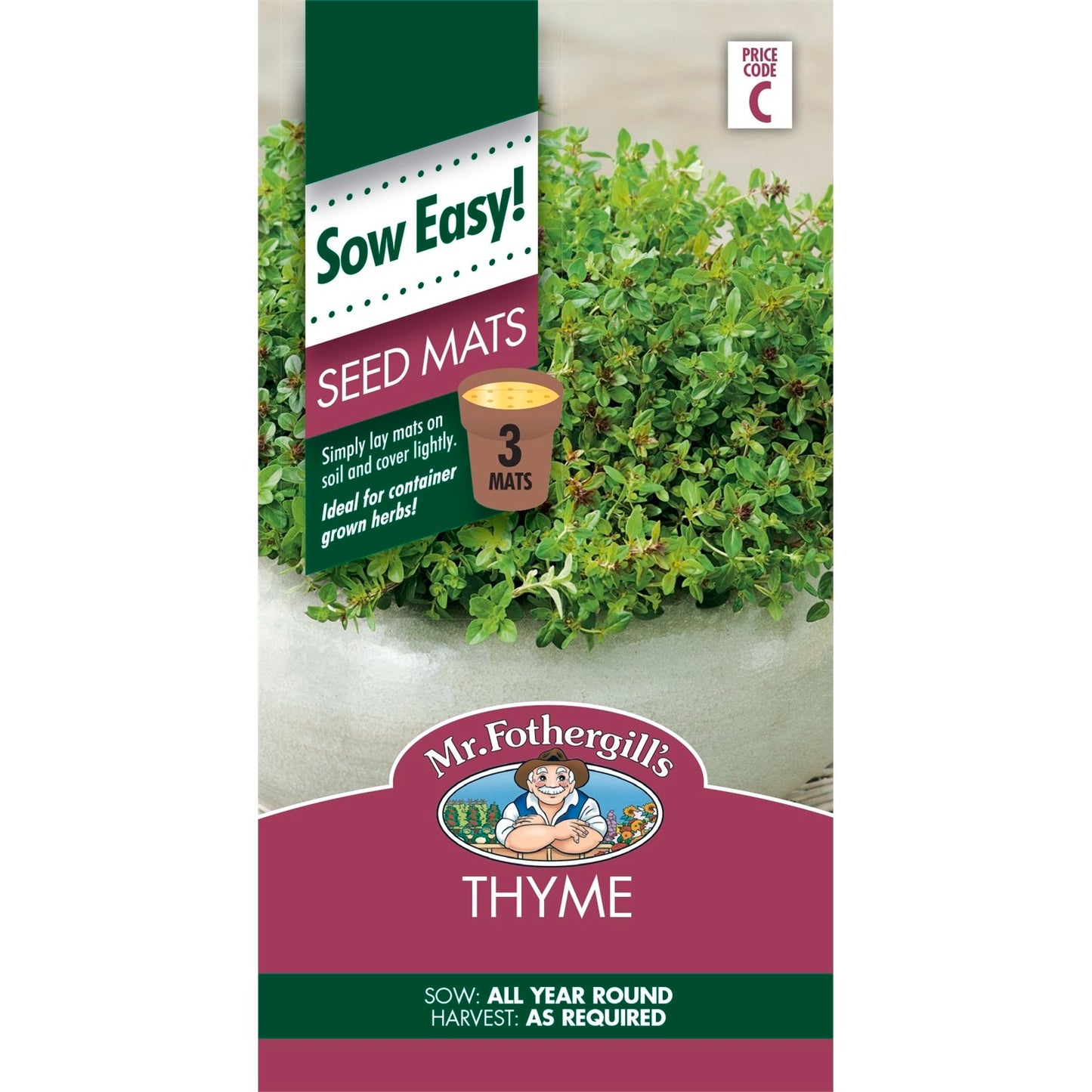 Mr Fothergill Thyme Seed Mat