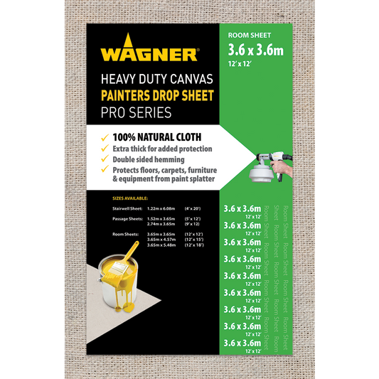 Wagner Heavy Duty Canvas Drop Sheet - 3.65 x 3.65m