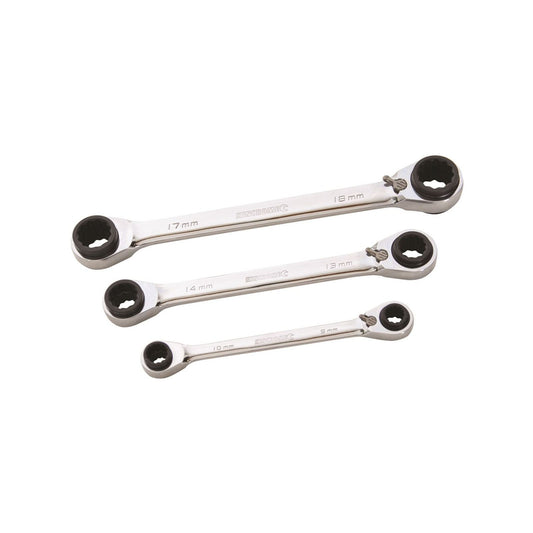 Kincrome Double Ring Gear Spanner Set - 3 Piece - 12 Sizes - 5° Sweep