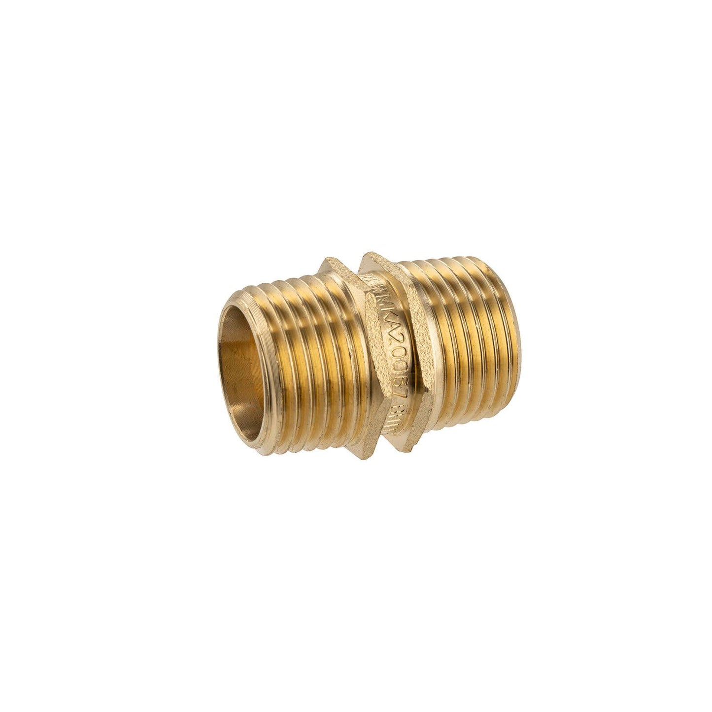 Brasshards Brass Threaded Hexagon Nipple - 15mm