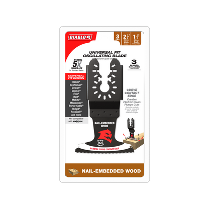 Diablo Bi-Metal Multi Tool Blades - 65mm - 3 Pack