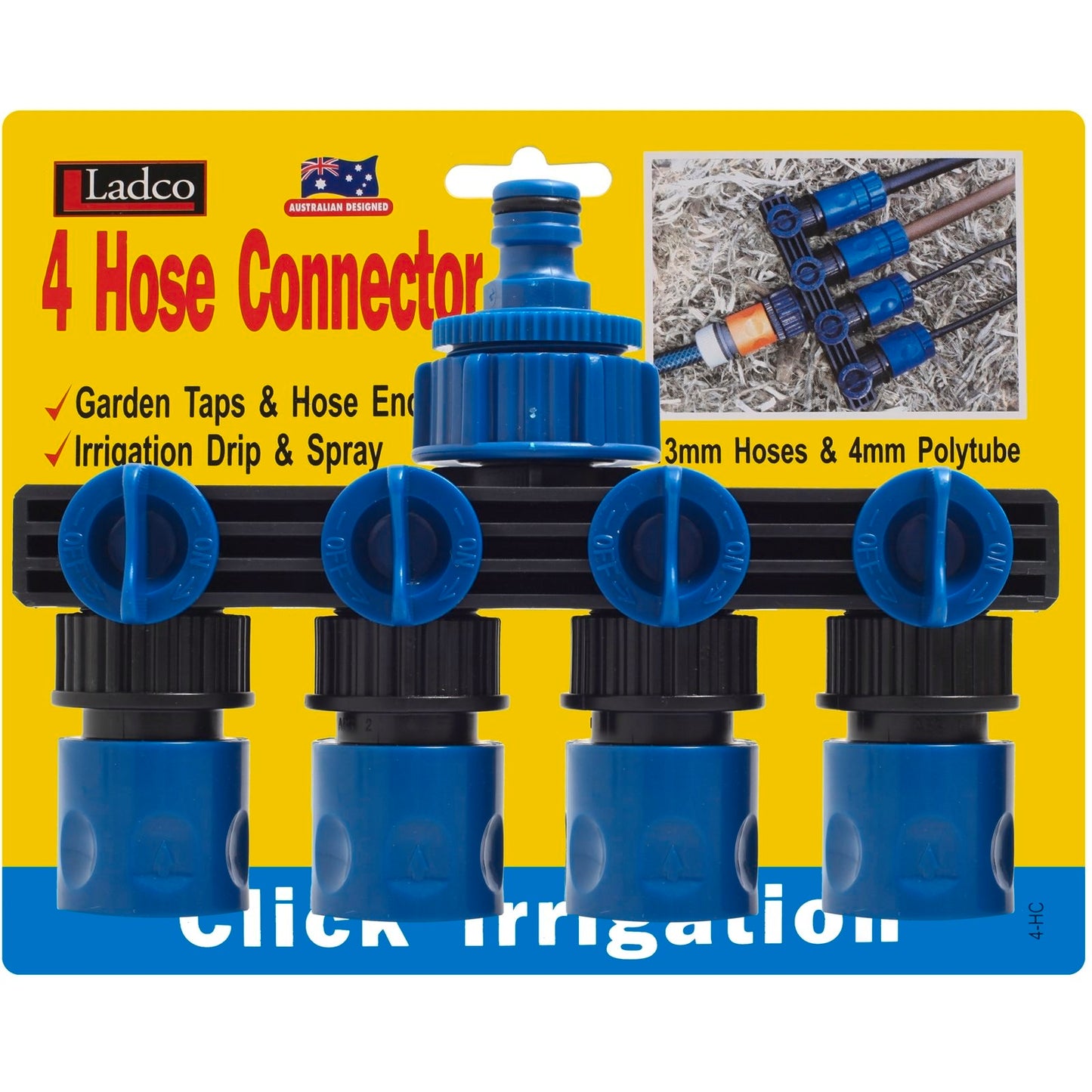 Ladco Hose Connector - 4 Outlet