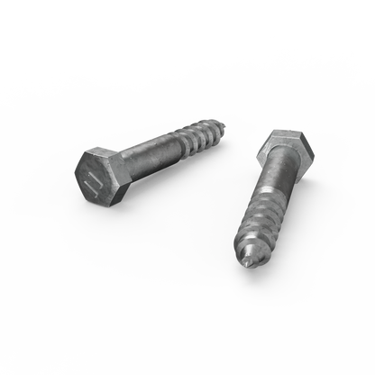 Zenith Hot Dip Galvanised Hex Head Coach Screws - M12 x 75mm - 12 Pack