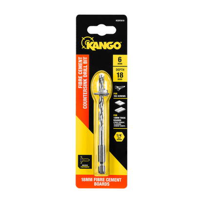 Kango Fibre Cement Countersink Drill Bit - 6 x 18mm
