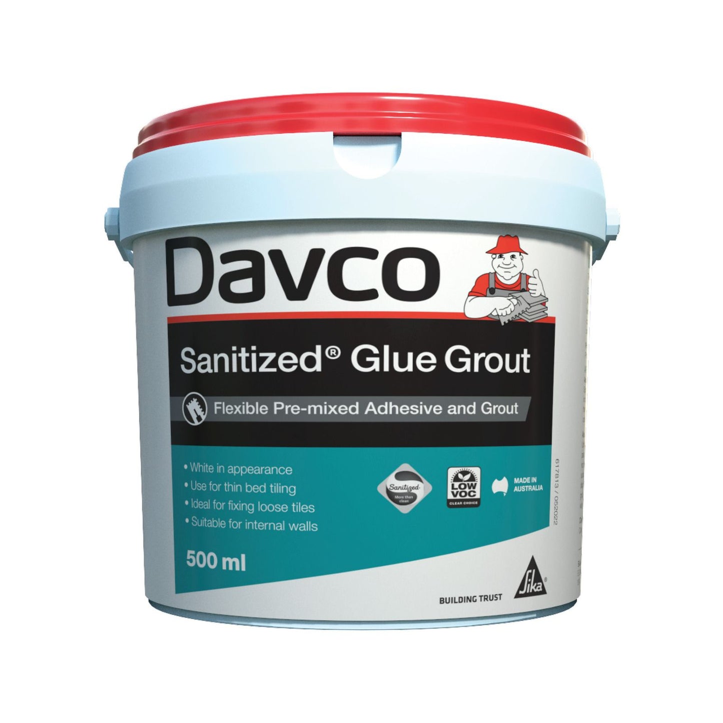 Davco Sanitized Glue Grout - 500ml - White