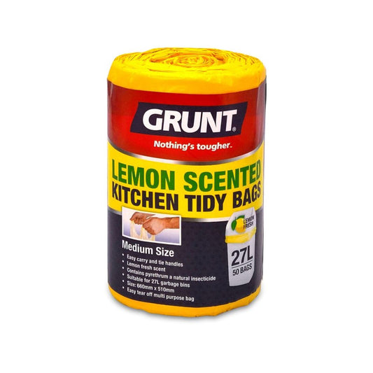 Grunt Lemon Scented Kitchen Tidy Bags - 27L - 50 Pack