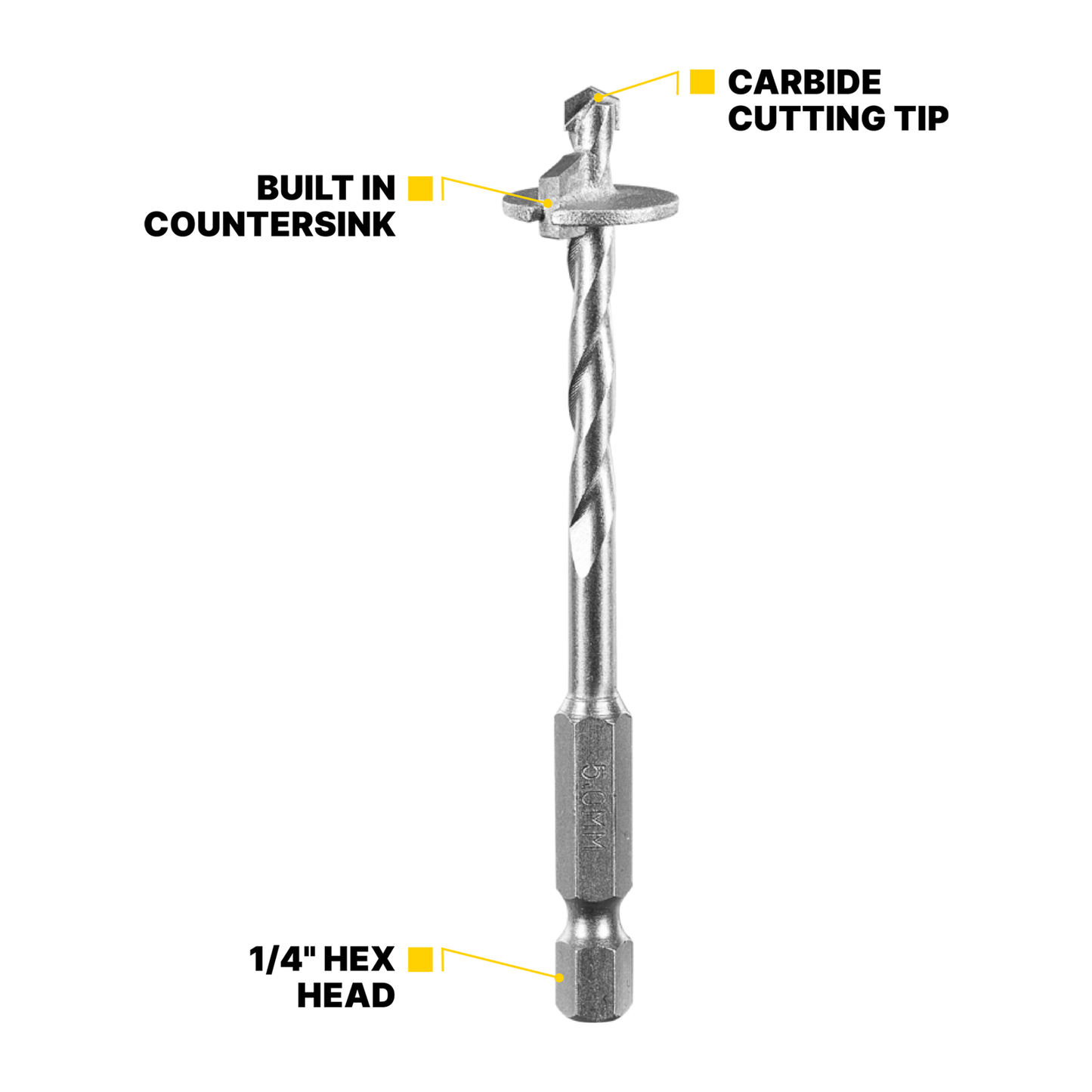 Kango Fibre Cement Countersink Drill Bit - 6 x 9mm
