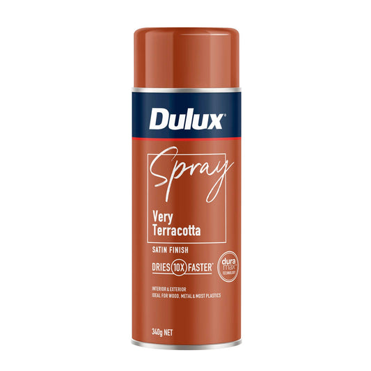 Dulux Satin Finish Spray Paint - 340g - Very Terracotta