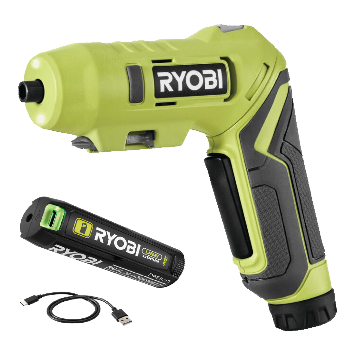 Ryobi USB Lithium Twist Grip Screwdriver - 152 x 44 x 164mm - 2Ah Kit
