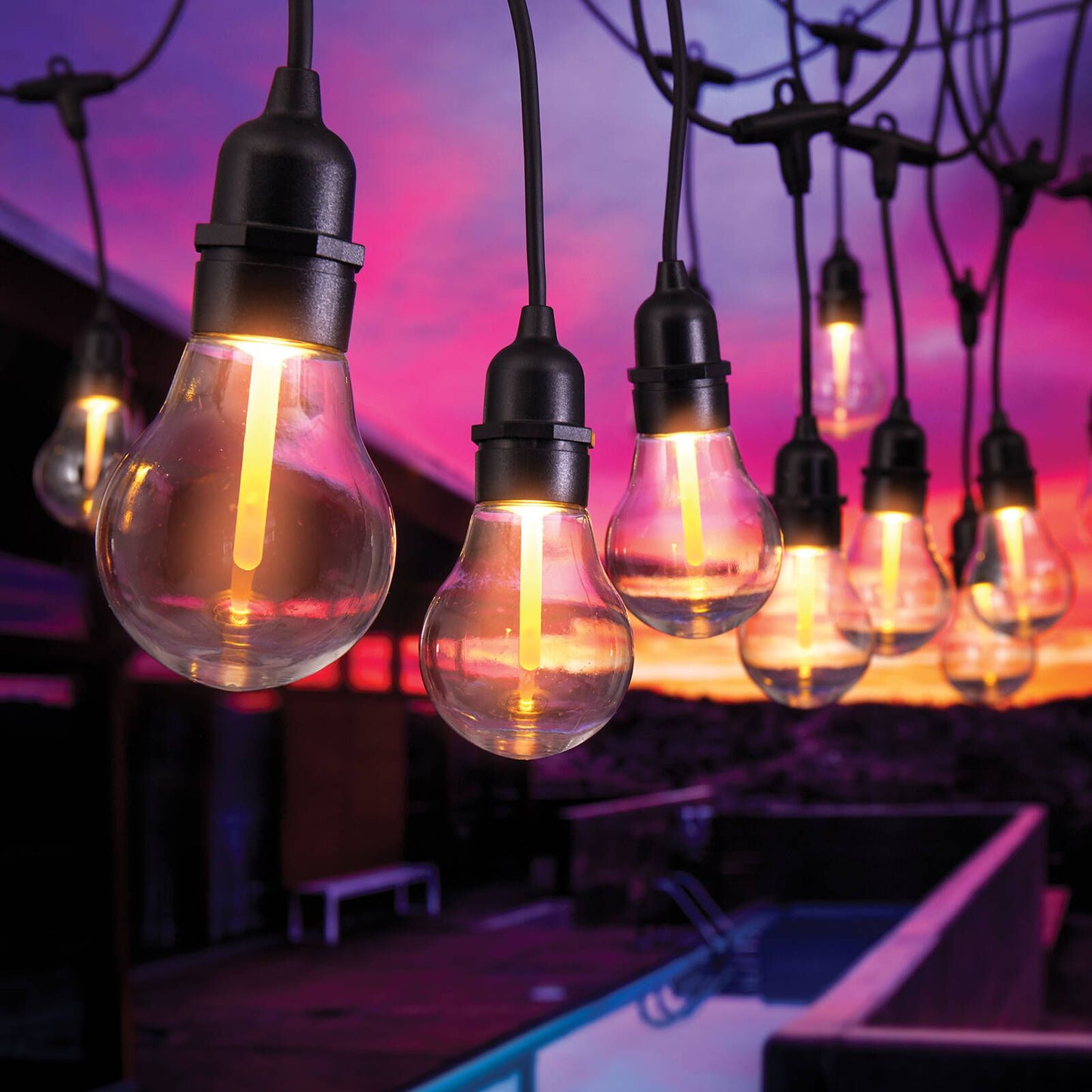 Lytworx Colour Change Connectable Minorca Party Lights - 12 Bulbs - 6.6m