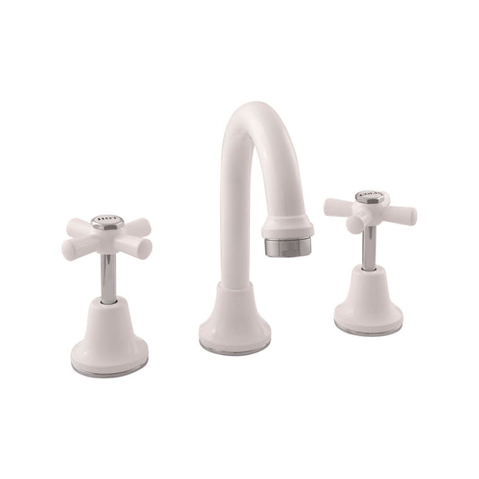 Ezyfix White Classic Bathroom Basin Tap Set Lead Free Easy DIY Install Kit