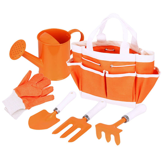 Kids 6 Piece Gardening Set - Orange