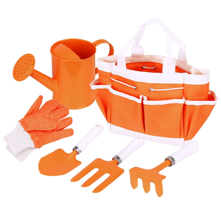 Kids 6 Piece Gardening Set - Orange
