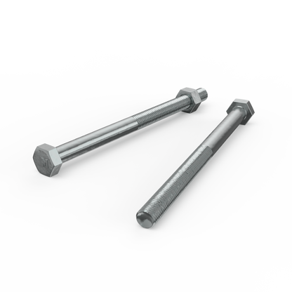 Zenith Zinc Plated Hex Head Bolts and Nuts - M10 x 150mm