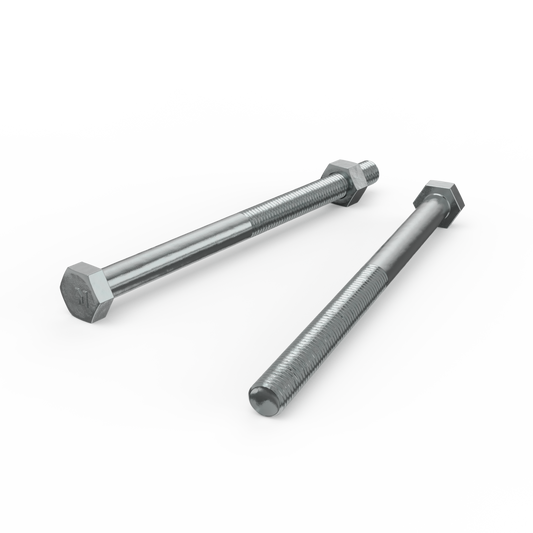 Zenith Zinc Plated Hex Head Bolts & Nuts M10 x 150mm