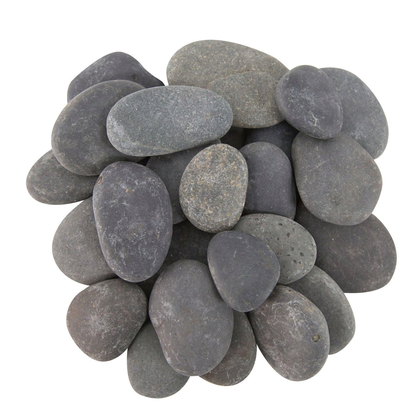 Tuscan Path Natural Stone Black Pebbles - 30-50mm - 1.5kg