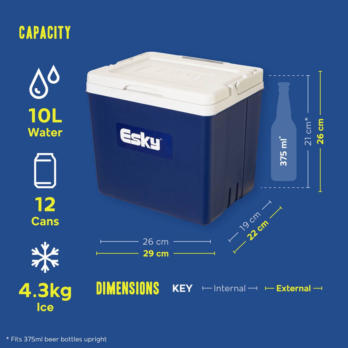 Esky 10L Chilla Hard Cooler - Blue