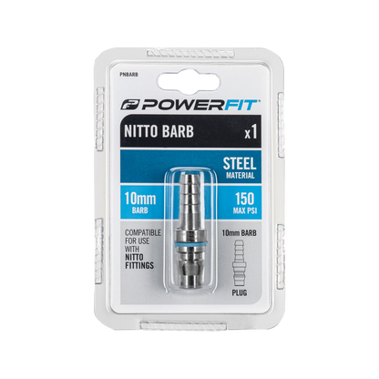 Powerfit Nitto Barb Plug - 10mm - 150PSI
