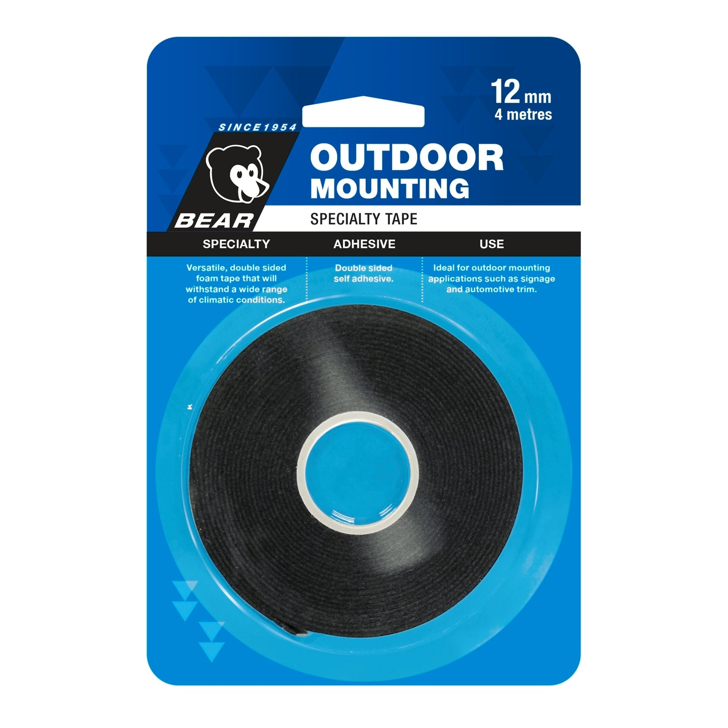 Bear Outdoor Mounting Tape - 12mm x 4m