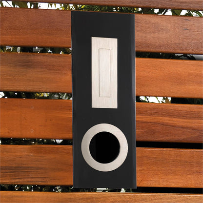 Sandleford Black Highlander Fence Mounted Letterbox - Black