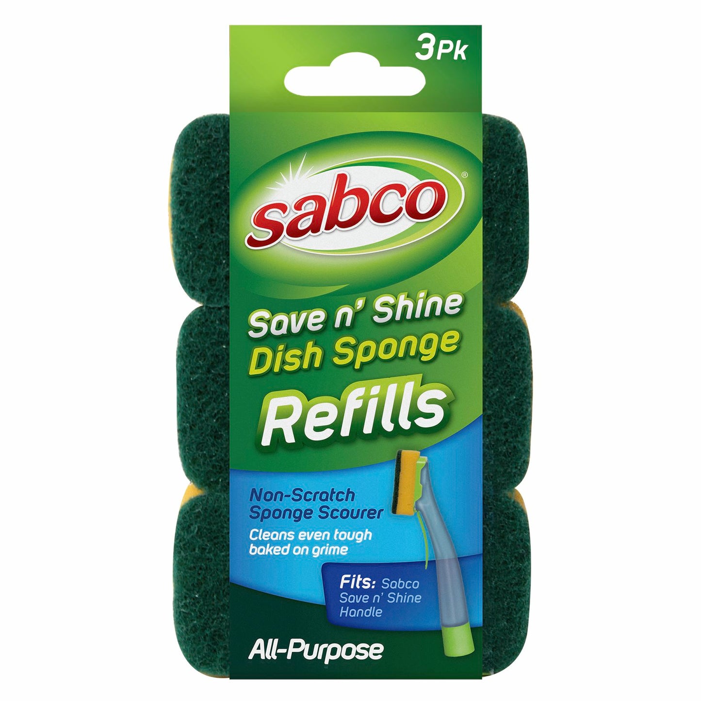 Sabco Save N Shine Sponge Refill - 3 Pack