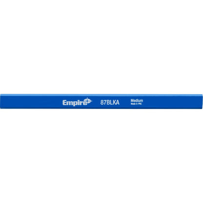 Empire Carpenters Pencil 10 Pack - Medium Graphite - Blue - Easy Grip