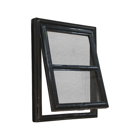 Pillar Medium Flyscreen Pet Door - 202 x 254mm - Black