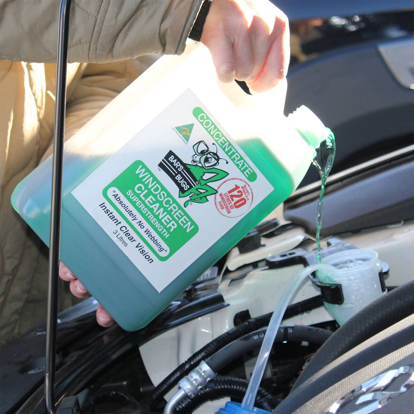Bar's Bugs Windscreen Cleaner Concentrate - Instant Clear Vision - 3L