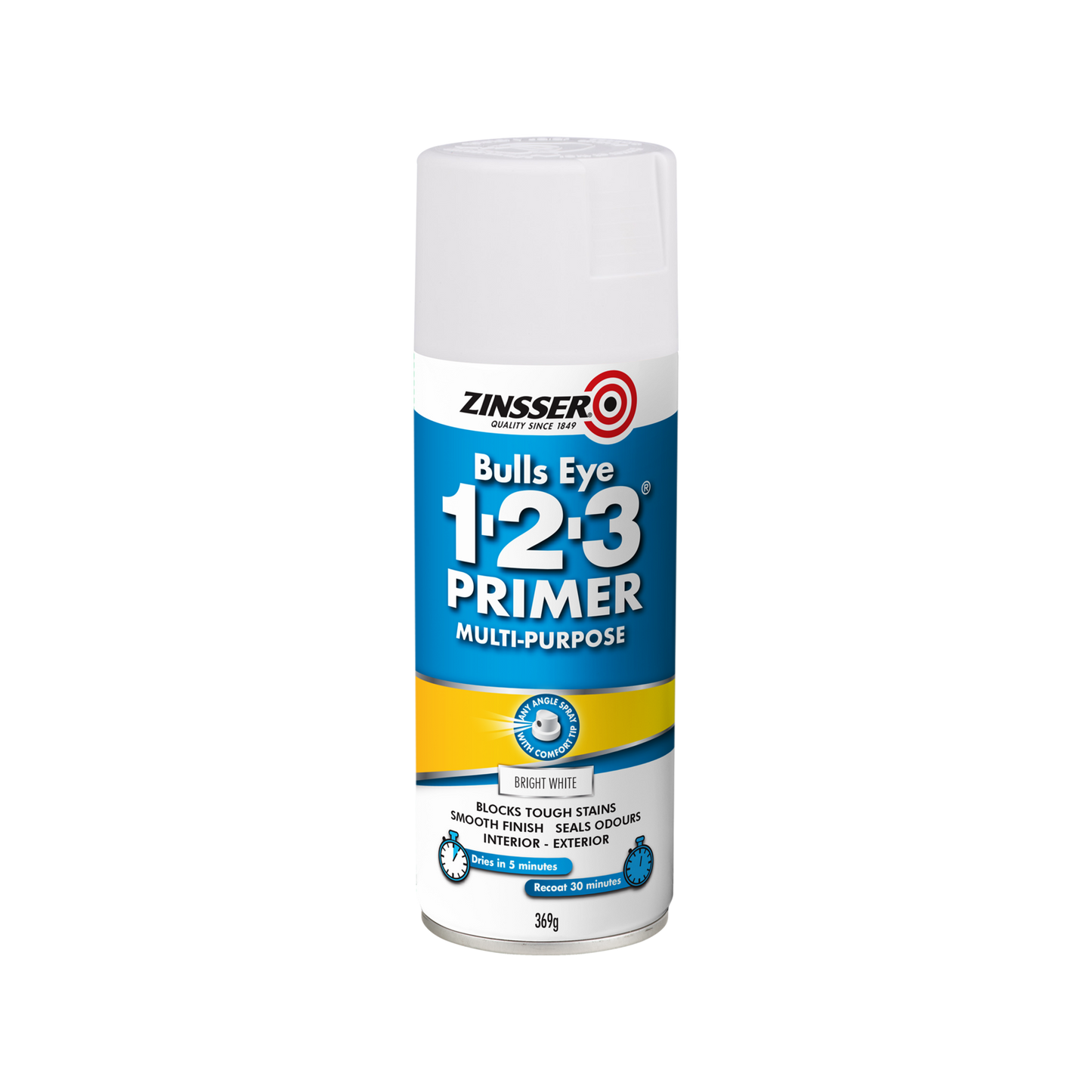 Zinsser Bright White Bulls Eye 1-2-3 Primer Spray - 369g