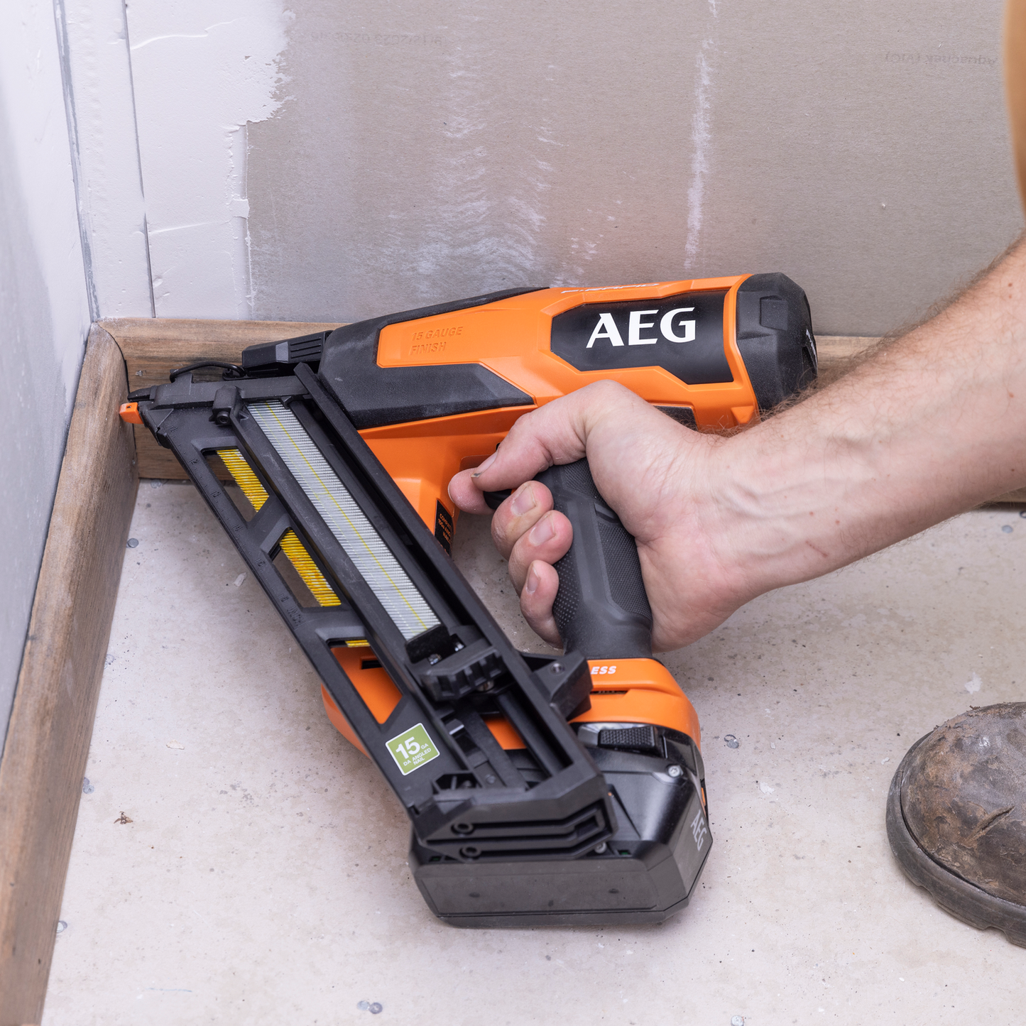 AEG F-RAPID Angled Brad Nailer - 18V - 15GA - Skin Only
