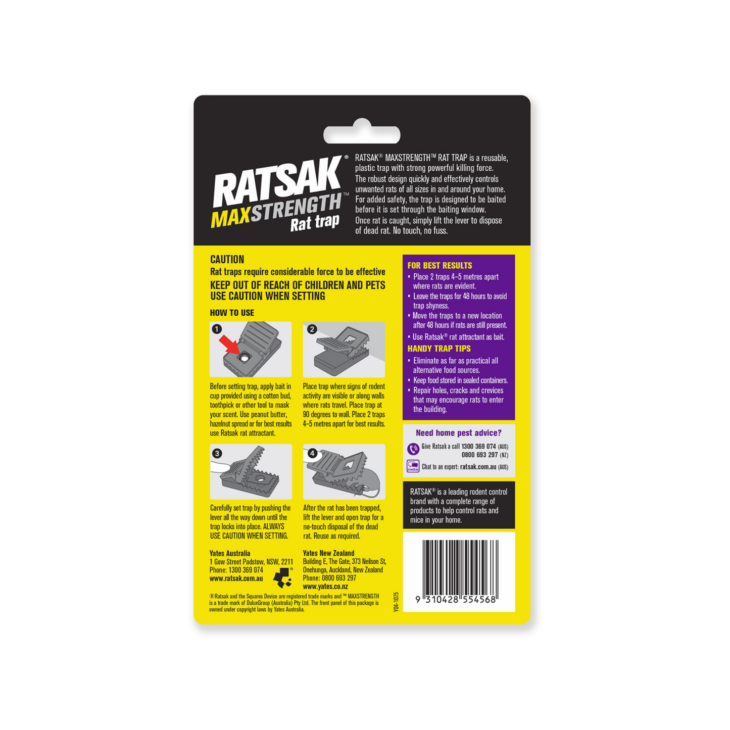 RATSAK Max Strength Rat Trap