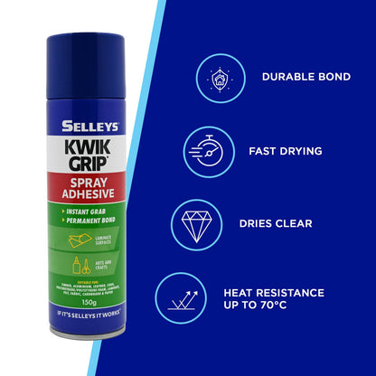Selleys Kwik Grip Contact Adhesive Spray - 150g