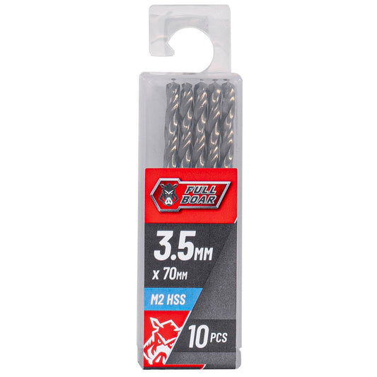 Full Boar HSS Drill Bit - 3.5mm - 10 Pack