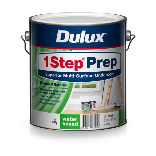 Dulux 1Step Prep Primer Sealer Undercoat 2L Mould Resistant Excellent Coverage
