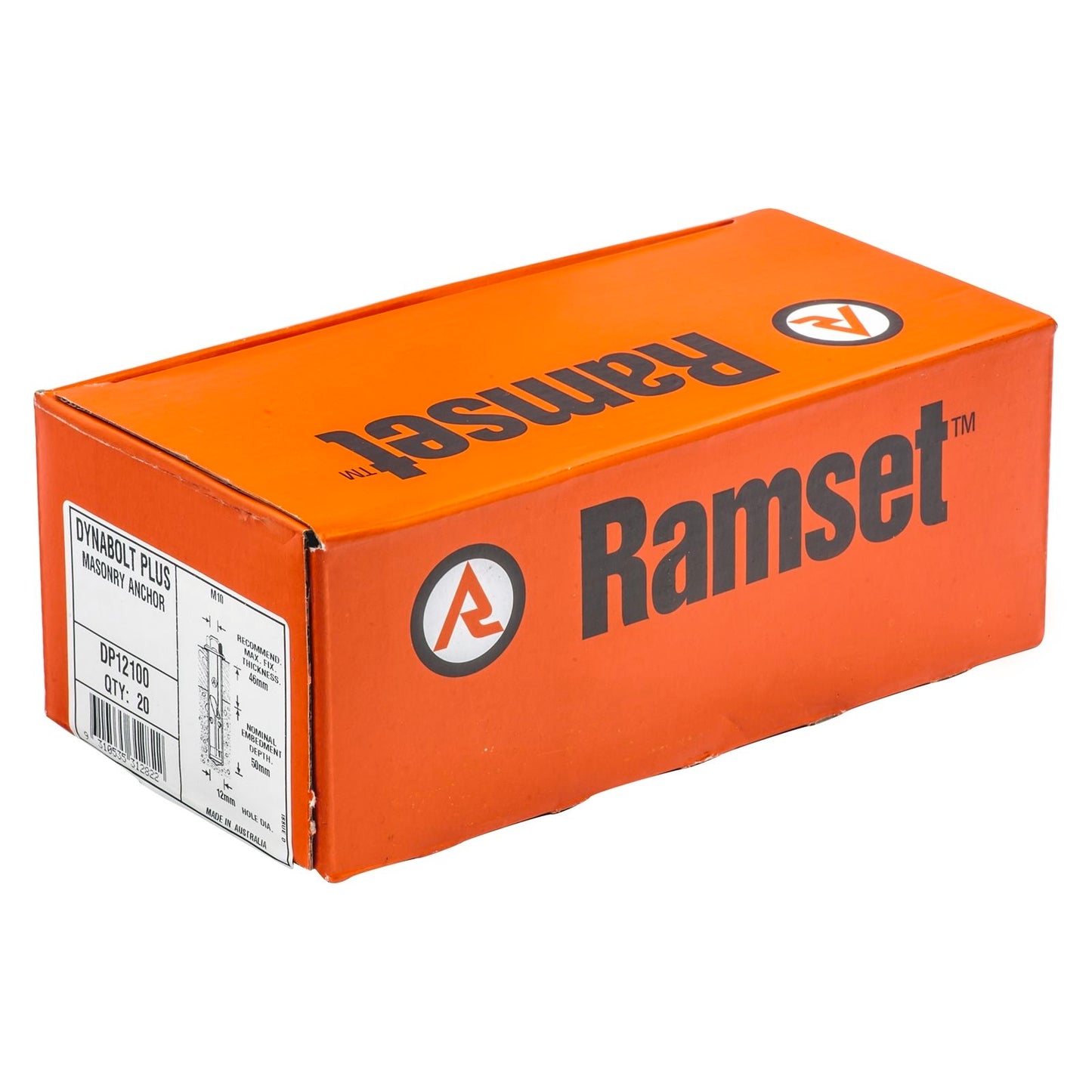 Ramset DynaBolt Plus - 12 x 98mm - 20 Pack