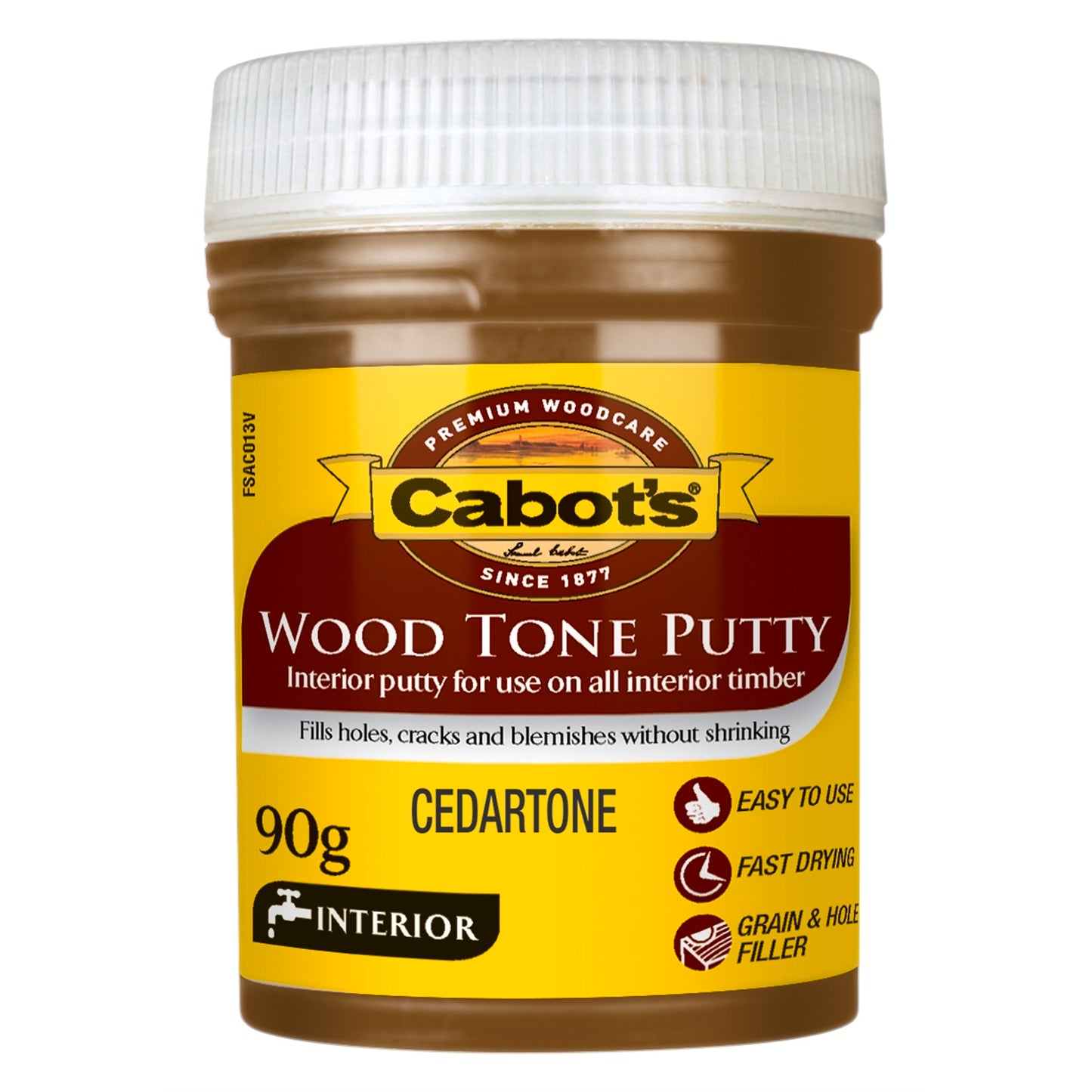 Cabot Cedar Wood Tone Putty - 90g