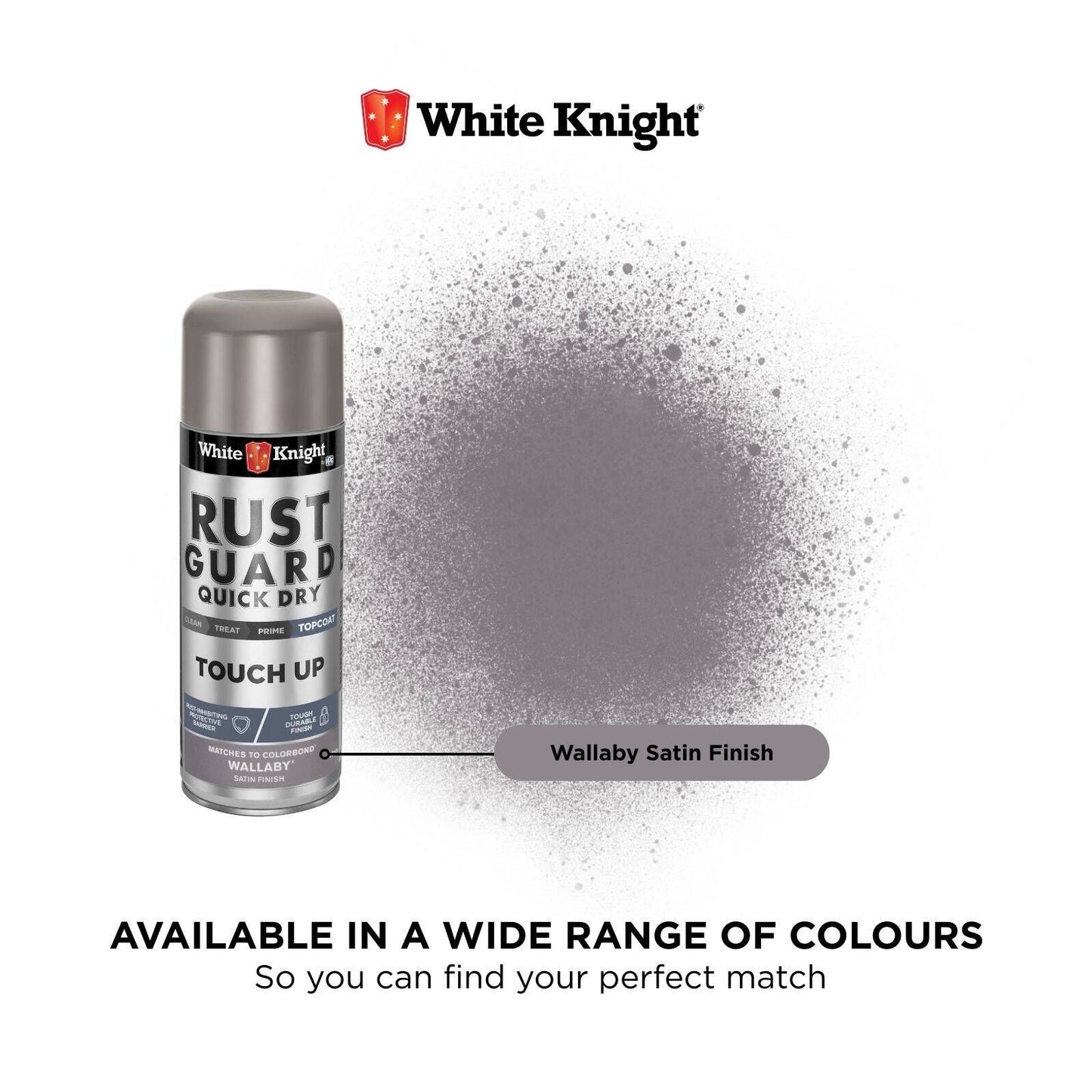 White Knight Rust Guard Spray Paint - 300g - Wallaby