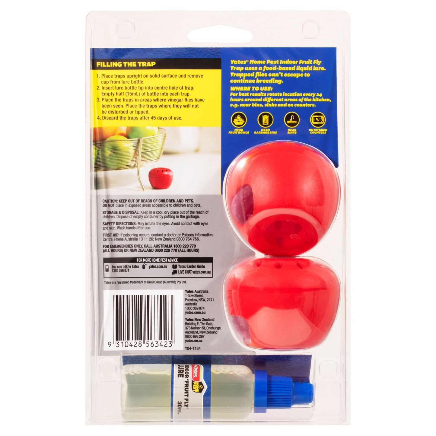 Yates Indoor Fruit Fly Trap - 2 Pack