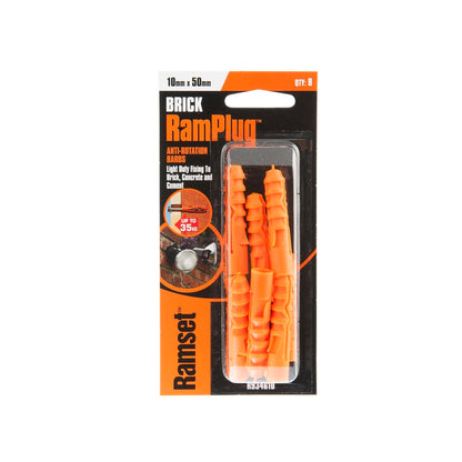 Ramset Ramplug - 10 x 50mm - 8 Pack
