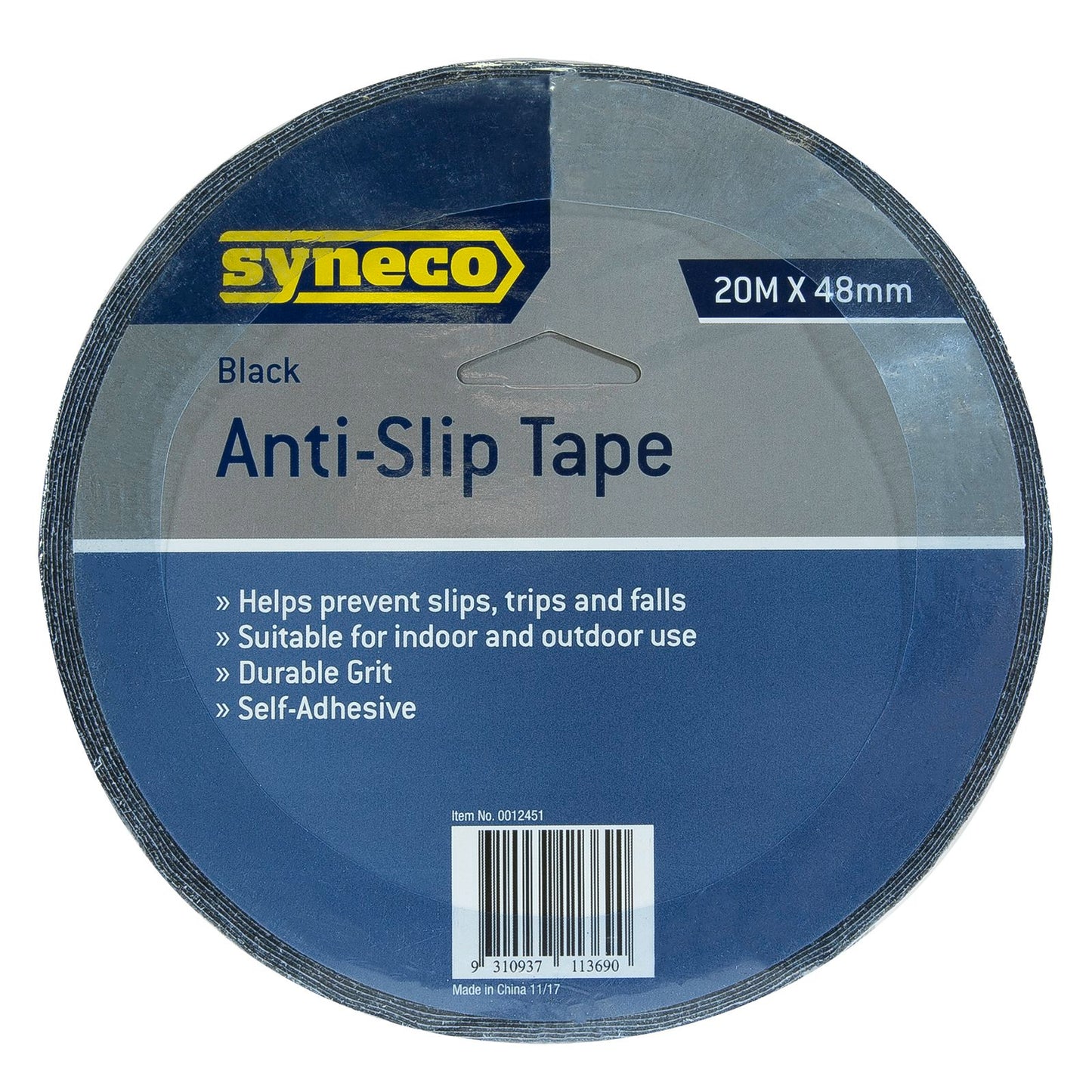 Syneco Black Anti Slip Tape - 20m x 48mm